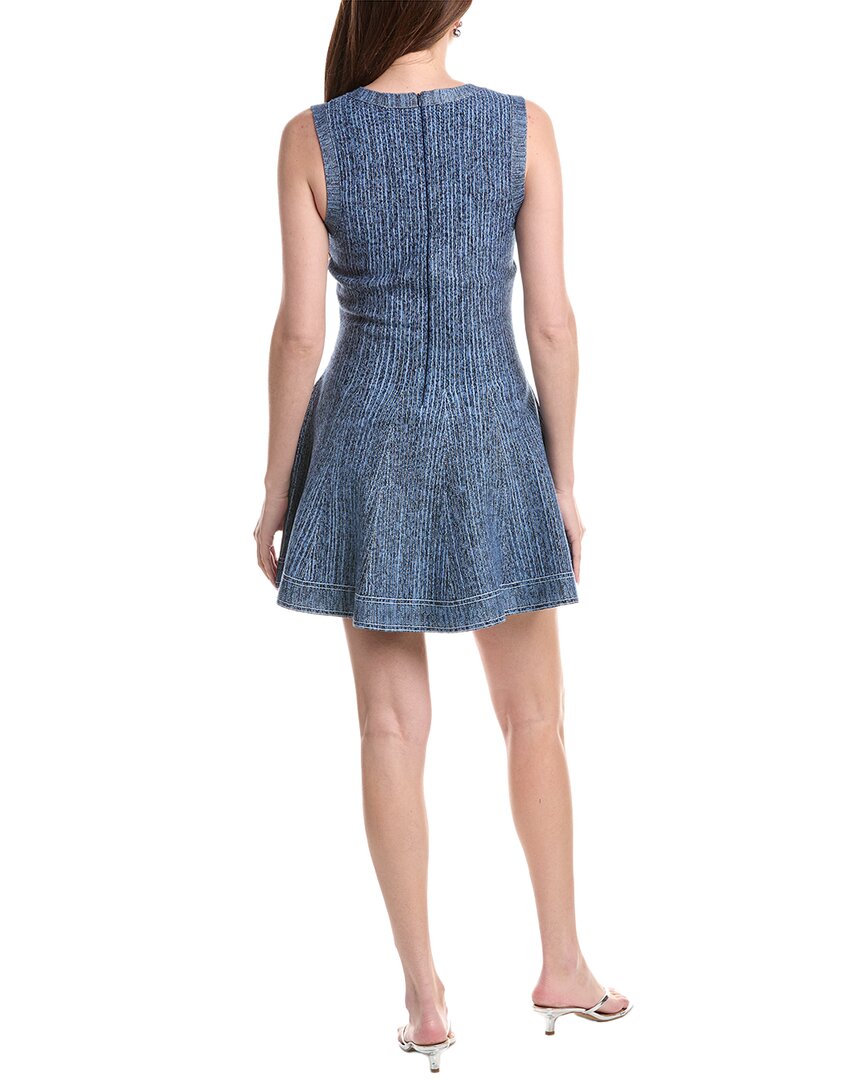 Milly Shelby Pinstripe Knit Flare Dress