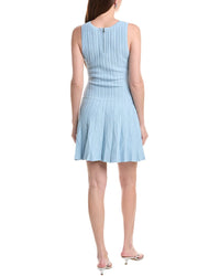 Milly Wave Godet Flare Knit Mini Dress