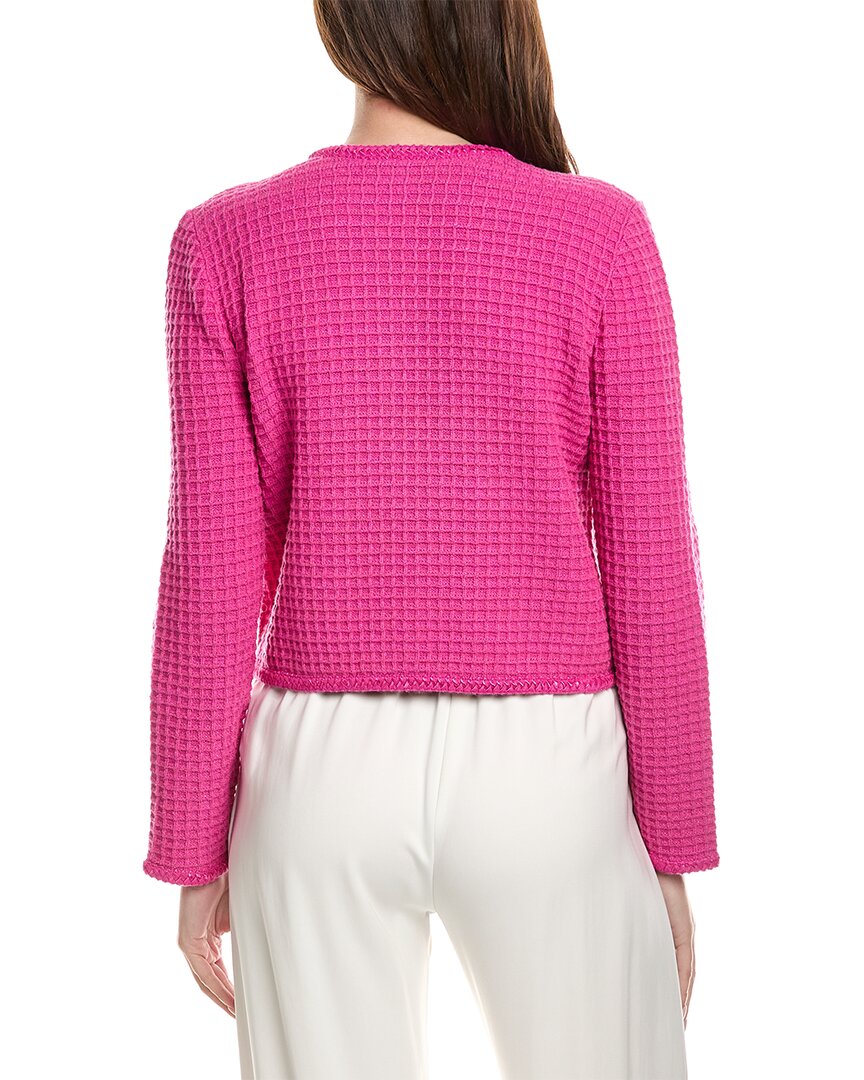 Milly Sade Glitter Textured Wool-Blend Cardigan