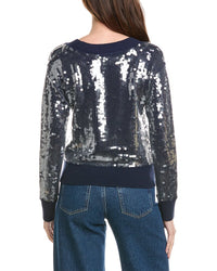 Milly Ilaria Sequin V-Neck Sweater