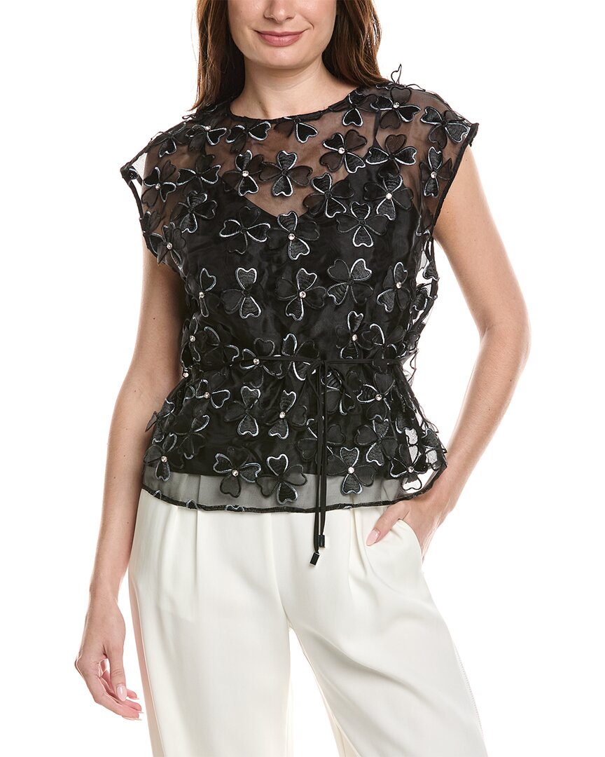 Milly Ryan Clover Bow Organza Top