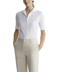 Lafayette 148 New York Notch Collar Slim Shirt
