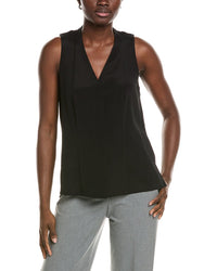 Lafayette 148 New York Silk-Blend V-Neck Blouse