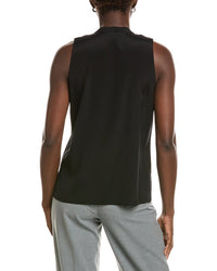 Lafayette 148 New York Silk-Blend V-Neck Blouse