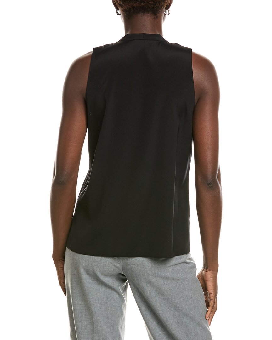 Lafayette 148 New York Silk-Blend V-Neck Blouse