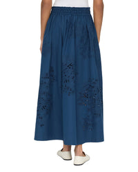 Lafayette 148 New York Embroidered A-Line Midi Skirt