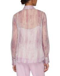 Lafayette 148 New York Scottie Silk Blouse With Cami