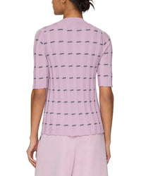 Lafayette 148 New York Plaited Ribbed Stripe Cashmere Cardigan