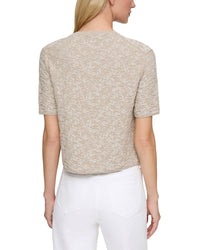 Lafayette 148 New York Textured Jacquard Crew Neck Sweater