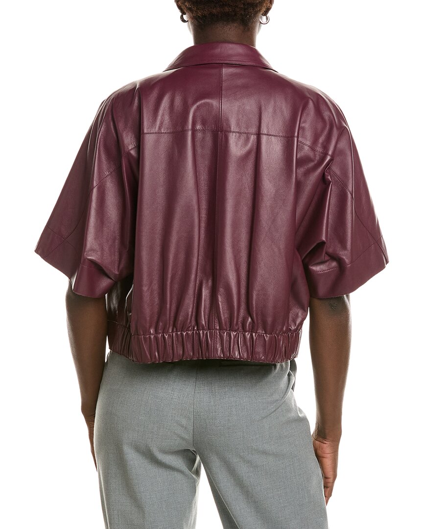 Lafayette 148 New York Zip Front Cropped Linen Jacket