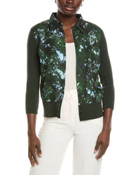 Lafayette 148 New York Collared Button Front Cardigan