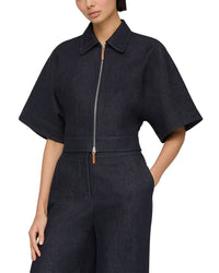 Lafayette 148 New York Zip Front Cropped Jacket