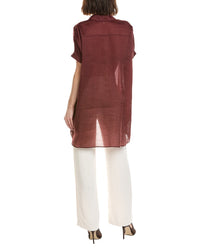 Lafayette 148 New York Oversized Short Sleeve Shirt