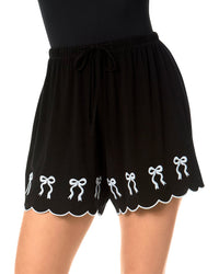 Cece Scalloped Embroidery Short