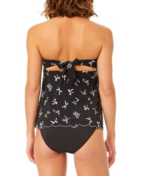 Cece Bandeau Back Tie Tankini