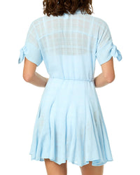 Cece Short Flare Button Up Dress