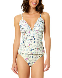 Cece Ruffle V-Wire Tankini