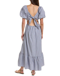 English Factory Striped Tie Back Maxi Dress
