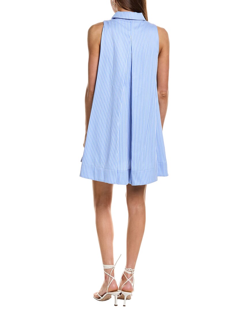 English Factory Collared Sleeveless Linen-Blend Mini Dress