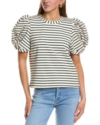 English Factory Puff Sleeve Knit Top