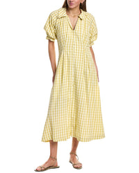 English Factory Gingham Puff Sleeve Dress