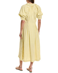 English Factory Gingham Puff Sleeve Dress