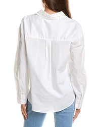 English Factory Crochet Collar Detailed Shirt