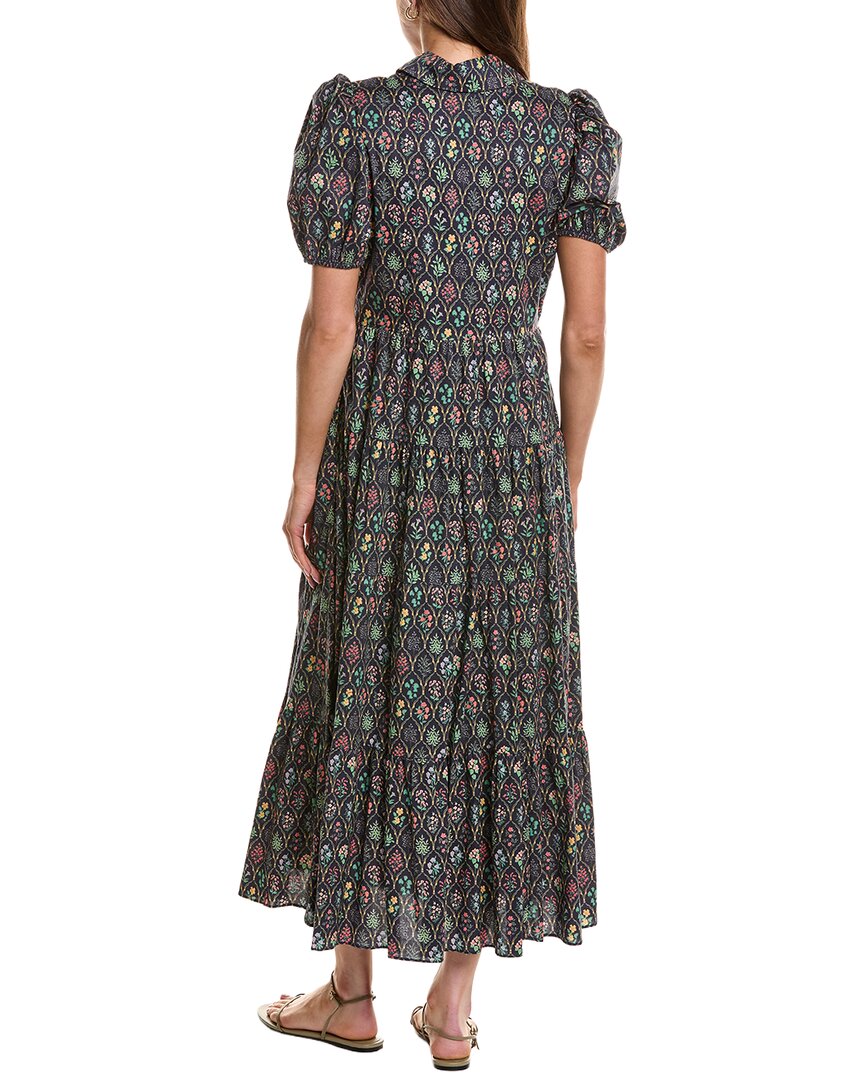 English Factory Print Button Up Maxi Dress