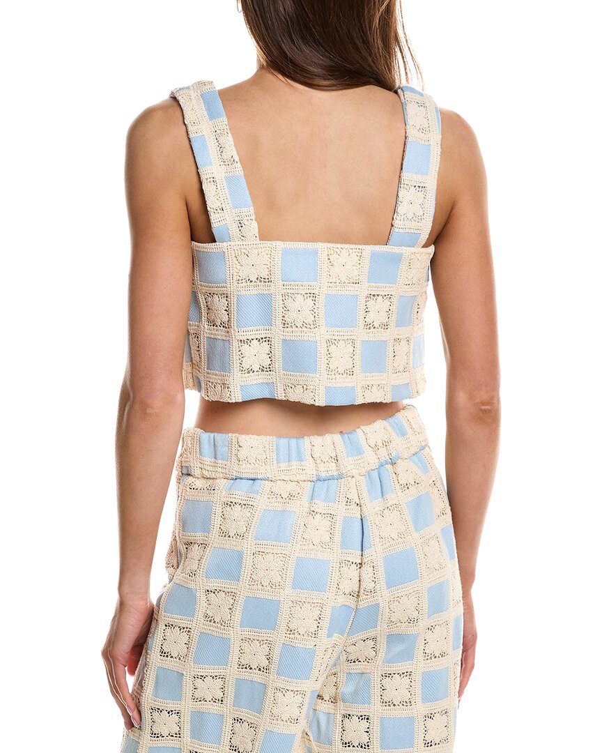 English Factory Crochet Sleeveless Top
