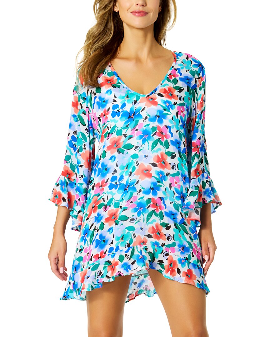 Anne Cole Bell Sleeve Flounce Tunic