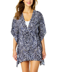 Anne Cole Tie Front Kaftan Cover-Up