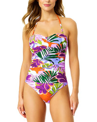 Anne Cole Twist Front Strapless One-Piece