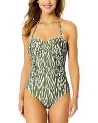 Anne Cole Twist Front Strapless One-Piece