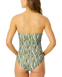 Anne Cole Twist Front Strapless One-Piece