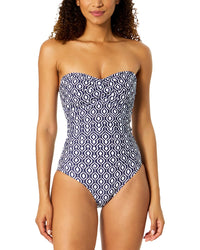Anne Cole Twist Front Strapless One-Piece