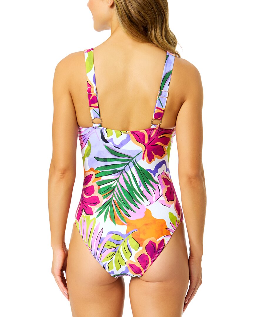 Anne Cole V-Neck Ring Front One-Piece