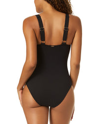 Anne Cole Scoop Snap Halter One-Piece