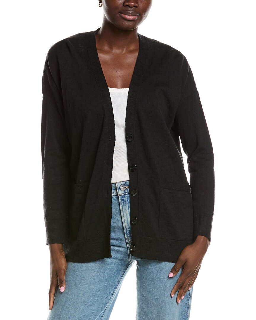 Eileen Fisher V-Neck Linen-Blend Cardigan
