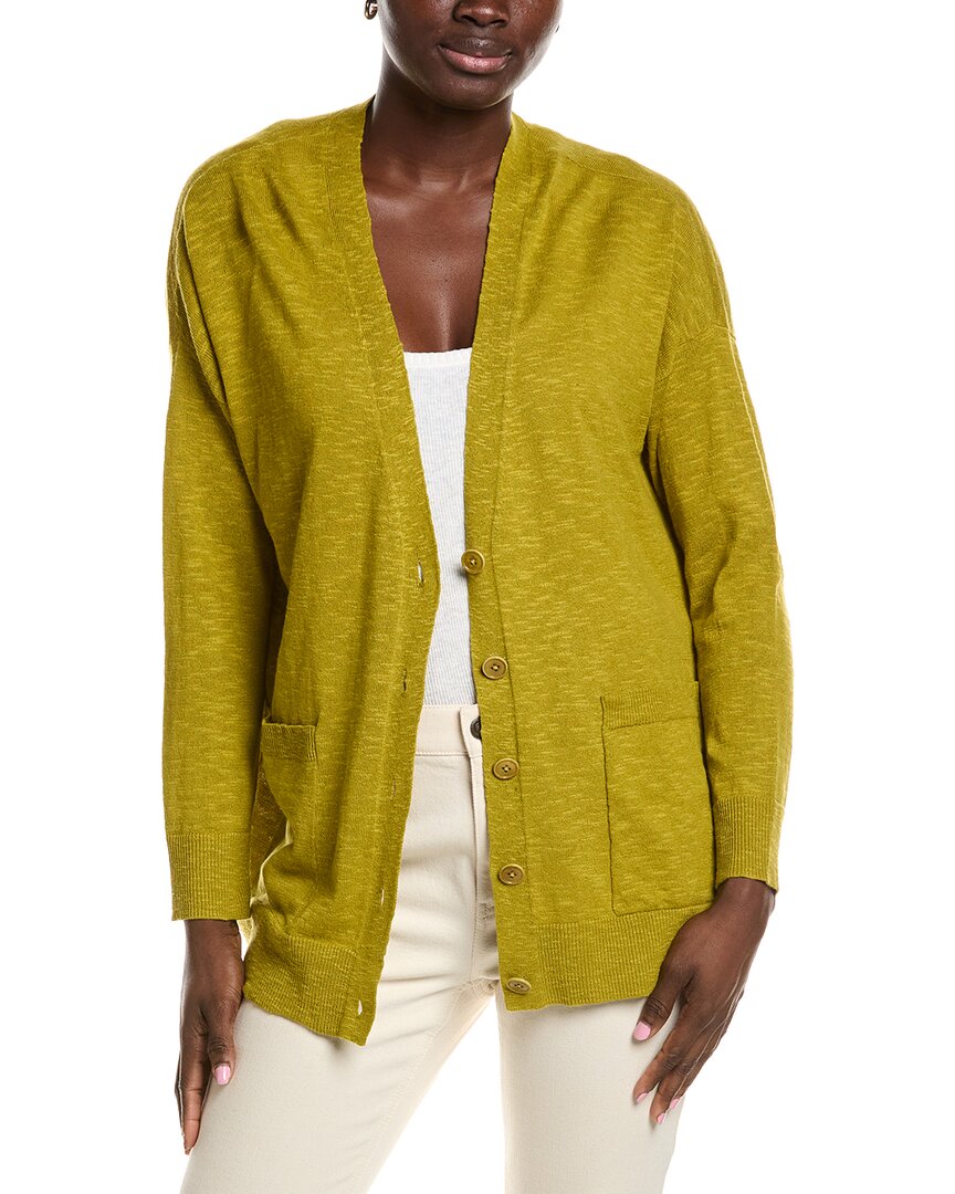 Eileen Fisher V-Neck Linen-Blend Cardigan