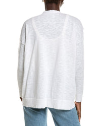 Eileen Fisher V-Neck Linen-Blend Cardigan