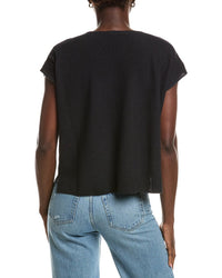 Eileen Fisher Crewneck Linen-Blend Boxy Sweater