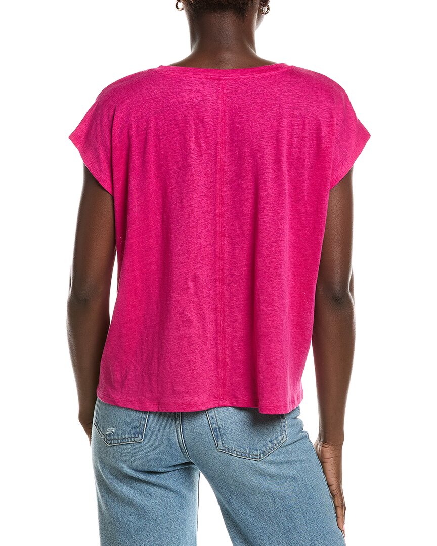 Eileen Fisher V-Neck Square Linen T-Shirt
