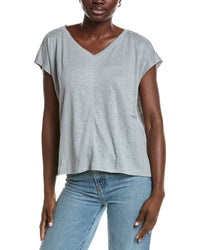 Eileen Fisher V-Neck Square Linen T-Shirt