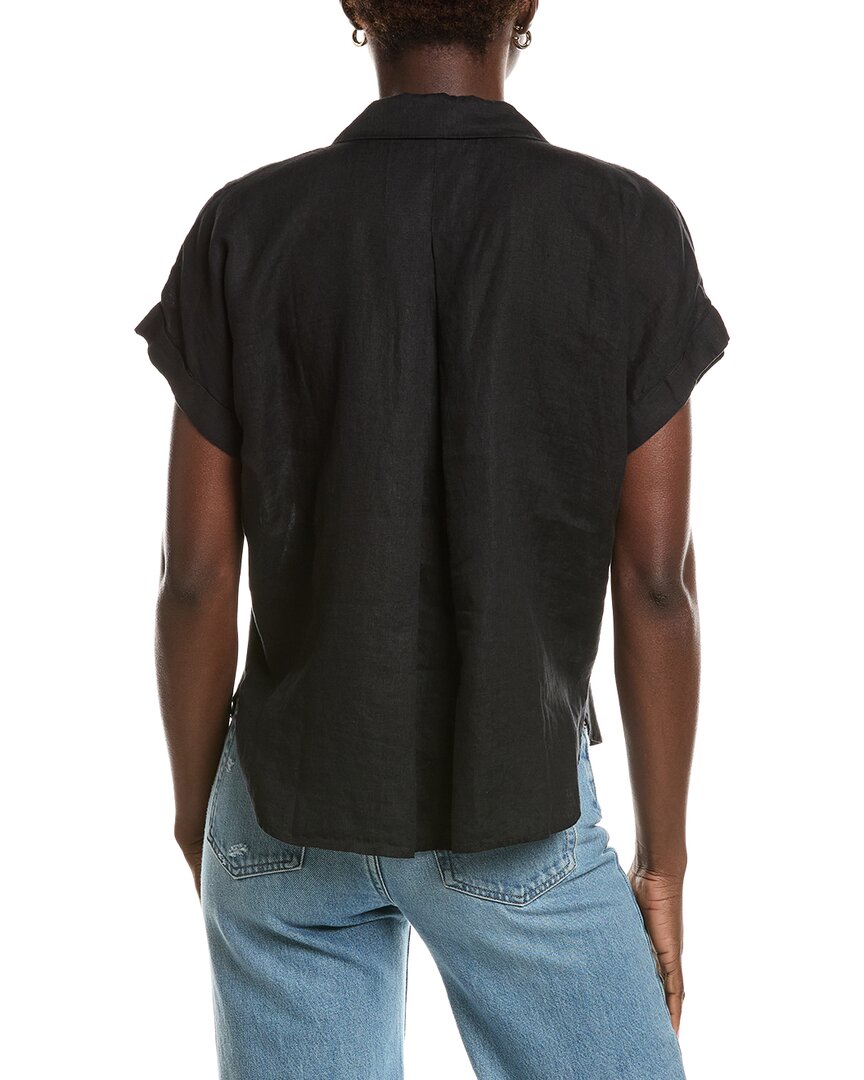 Eileen Fisher Notch Collar Linen Top
