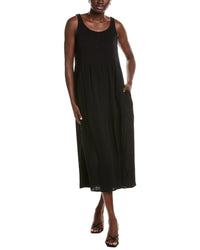 Eileen Fisher Scoop Neck Midi Dress