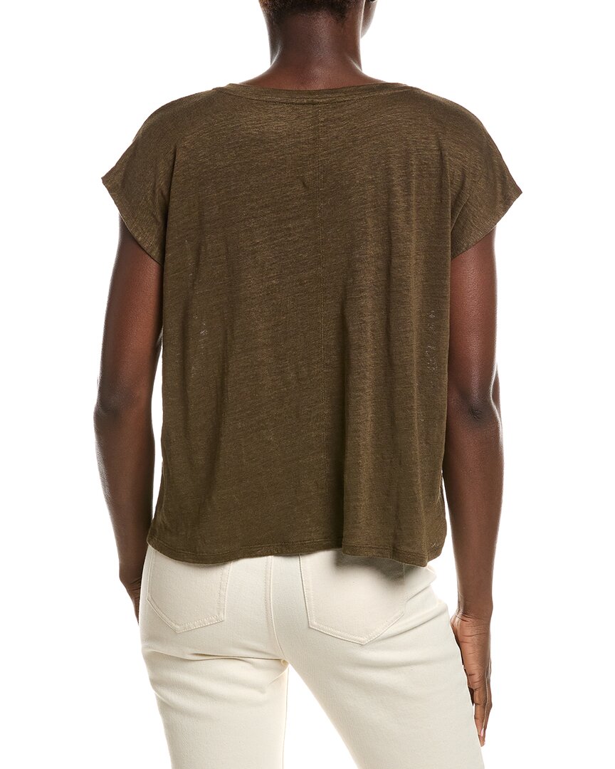 Eileen Fisher V Neck Square Linen T-Shirt