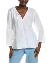 Eileen Fisher Round Neck Linen Top