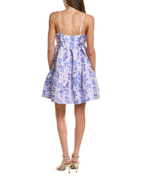 Endless Rose Metallic Floral Jacquard Mini Dress
