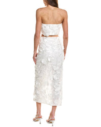 Endless Rose 2Pc Floral Embroidered Bandeau Top & Maxi Skirt Set