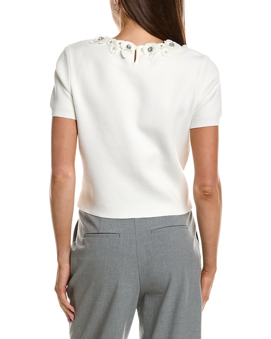 Endless Rose Floral Detail Short Sleeve Sweater